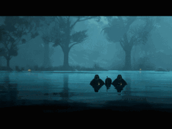 Wendigo Robot Underwater With Light GIF