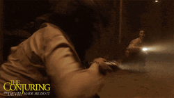 Wendigo Vera Farmiga With Flashlight Scared Face GIF