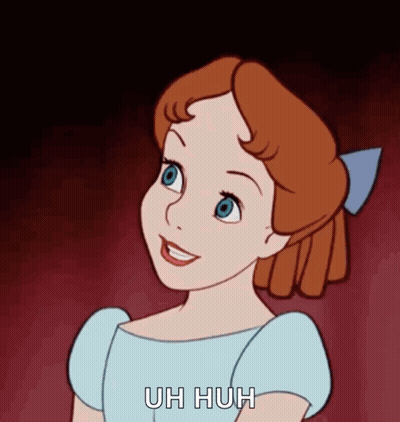 Wendy From Peter Pan Saying Uh Huh GIF