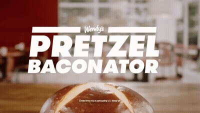 Wendy's Pretzel Baconator Ad With Pretzel GIF