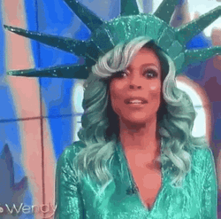 Wendy Williams Liberty Suit Passing Out GIF