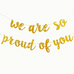 We’re So Proud Of You Sparkle Greeting Text