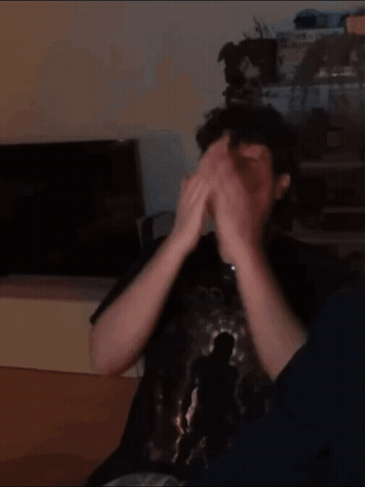 Werewolf In Woods Under Full Moon GIF