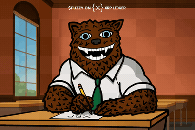 Werewolf Sitting At Desk With Pencil GIF