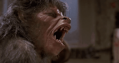 Werewolf With Open Mouth And Teeth GIF
