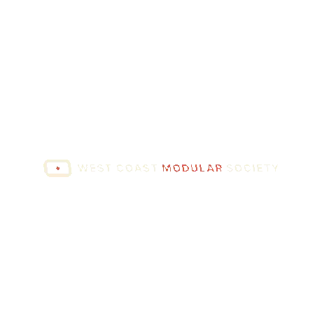West Coast Modular Society Text Sticker