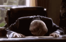 West Wing Banging Head GIF