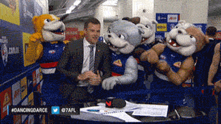 Western Carolina Mascots Dancing With Man GIF