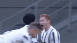 Weston Mckennie Power Hugging Teammate GIF