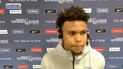 Weston Mckennie Shocked Eyes During Interview GIF