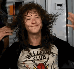 Wet Curly Hair Eddie Munson GIF