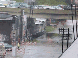 Wet Road Passing Train GIF