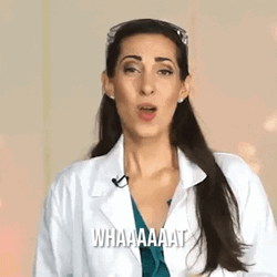 Whaaat Cheeky Lady In White Coat GIF