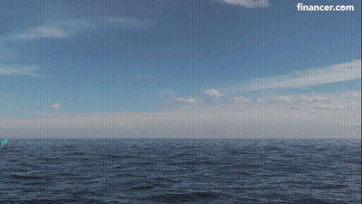Whale In Ocean With Financer.com Logo GIF