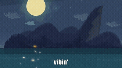 Whale In Ocean With Word Vibin GIF