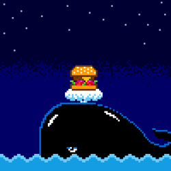 Whale Mario Bros Pixel GIF