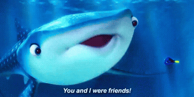 Whale Shark Saying You And I Were Friends GIF
