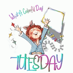 What A Colorful Animated Tuesday GIF
