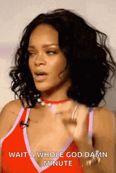 What A Whole God Damn Minute Meme By Rihanna GIF