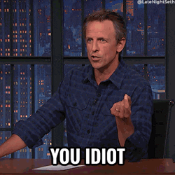 What An Idiot Late Night With Seth Meyers GIF