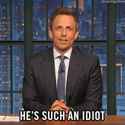 What An Idiot Seth Meyers GIF
