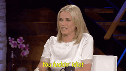 What An Idiot Woman In White GIF