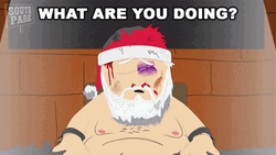 What Are You Doing Beaten Up Santa GIF