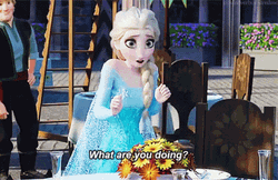What Are You Doing Elsa Frozen GIF