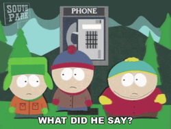 What Did He Say South Park GIF