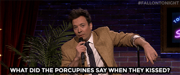 What Did The Porcupines Say When They Kissed GIF