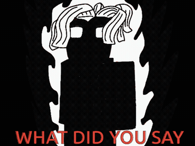 What Did You Say Poster With Woman Silhouette GIF