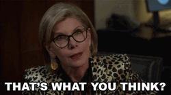 What Do You Think Christine Baranski GIF