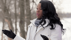 What Happened Woman Wearing Winter Jacket GIF