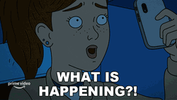 What Is Happening Nervous Lady Cartoon GIF