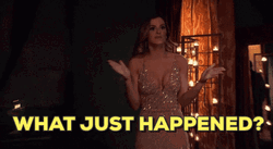 What Just Happened Woman In Sparkling Gown GIF