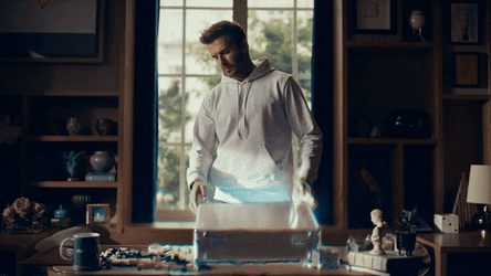 What's In The Box David Beckham Cellphone Commercial GIF