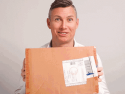 What's In The Box Prying Blank Stare GIF