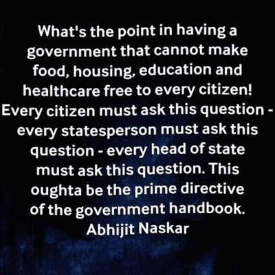 What's The Point Government Cannot Make Food Housing Education Healthcare Free GIF