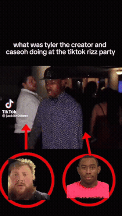 What Was Tyler The Creator And Caseoh Doing At The Tiktok Rizz Party GIF