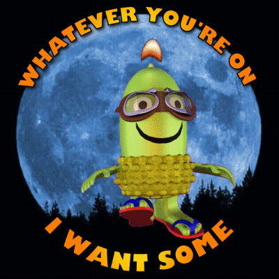 Whatever You 'Re On I Want Some Is Written In Orange GIF