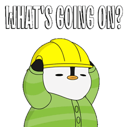 Whats Going On Penguin Laborer Having Hard Time GIF