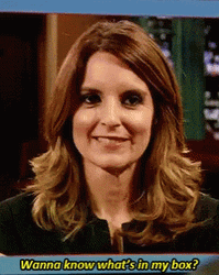 Whats In The Box Tina Fey Wanna Know GIF