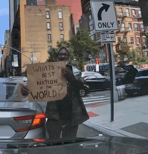 Whats The Best Nation Sign GIF