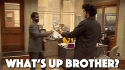 Whats Up Brother Aziz Ansari Secret Handshake GIF