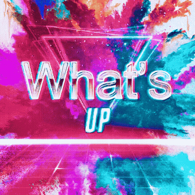 Whats Up Text On Colorful Background GIF