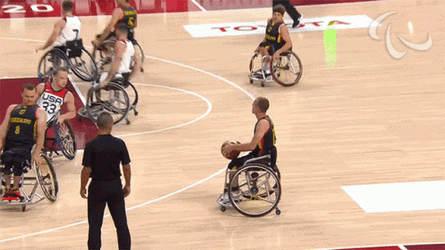 Wheelchair Basketball Paralympic GIF