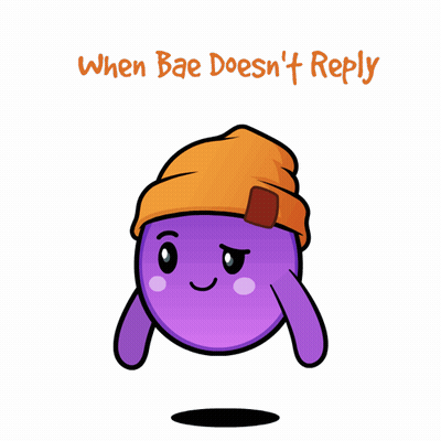 When Bae Does N't Reply A Cartoon Character Is Holding A Cellphone GIF