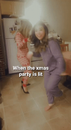 When Christmas Party Is Lit GIF