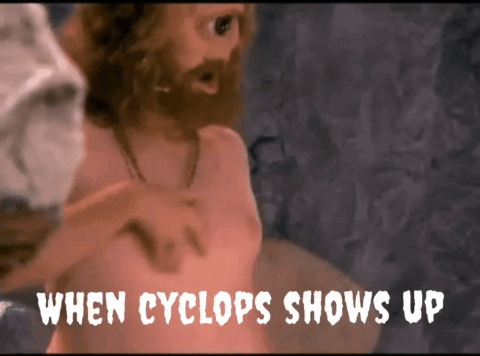 When Cyclops Shows Up GIF