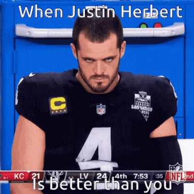 When Justin Herbert Better Than You Football Player GIF